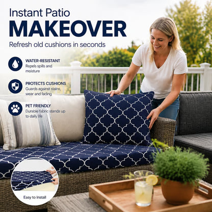 🛋️ Outdoor Patio Sofa Cushion Covers (4 / 8 / 12 PCS) 🔥
