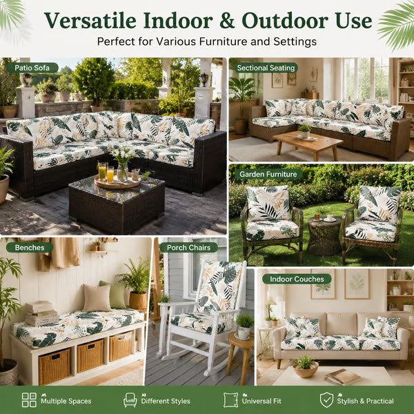 🛋️ Outdoor Patio Sofa Cushion Covers (4 / 8 / 12 PCS) 🔥