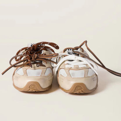 530 SL Mules – Bleached Leather & Gum Sole Travertine Gray White Edition
