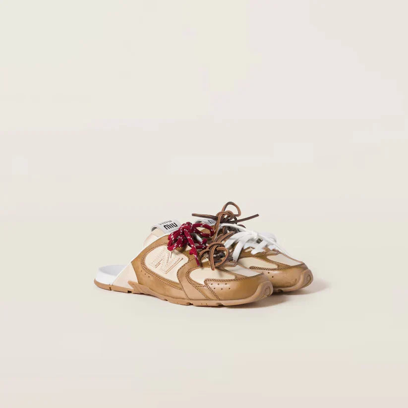 530 SL Mules – Bleached Leather & Gum Sole Cinnamon Travertine Gray Edition